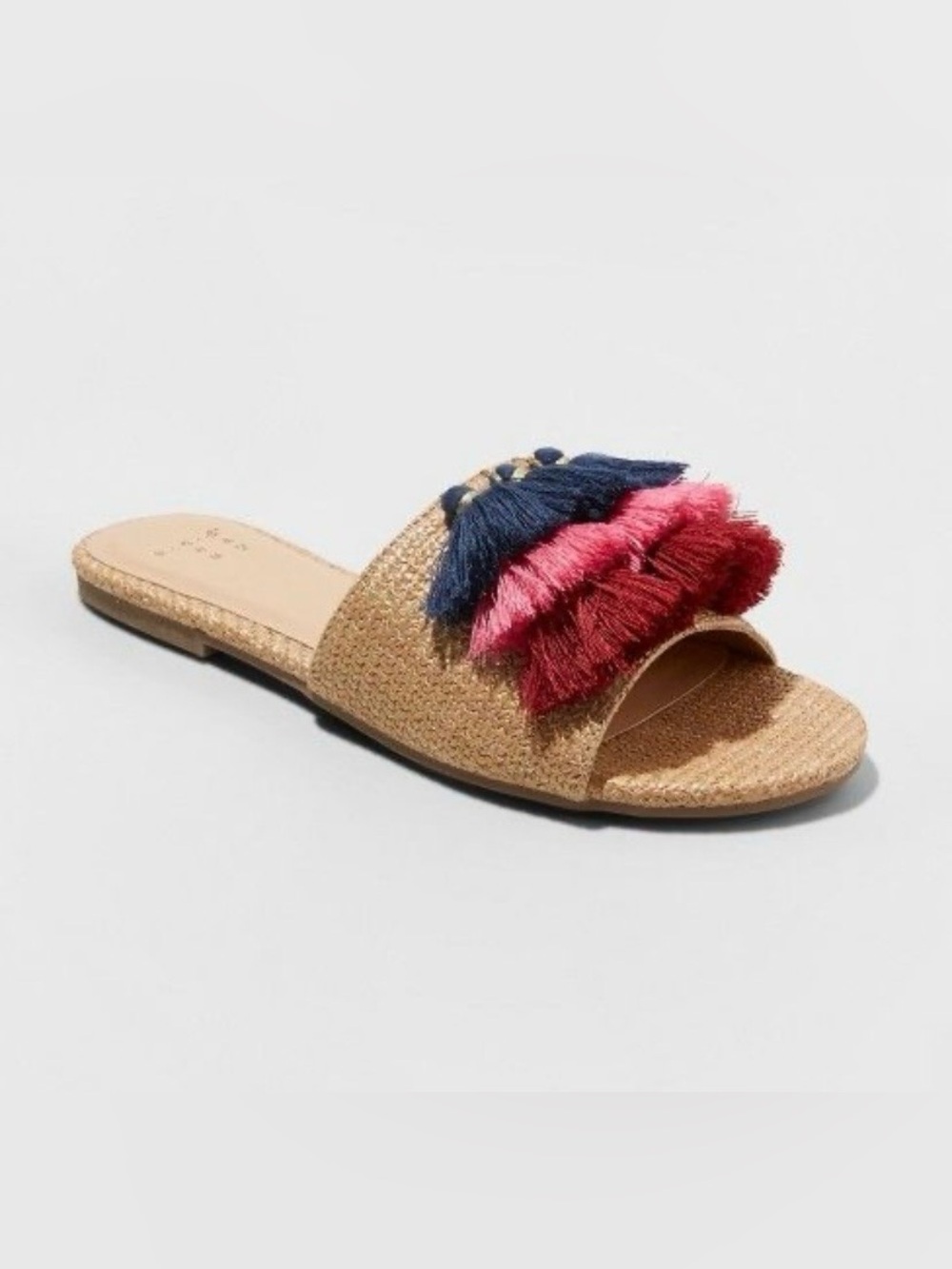 a new day Natural Slide Sandal with Fringe